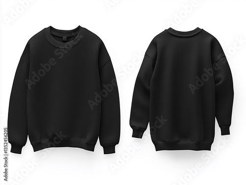 black sweatshirt isolated on white