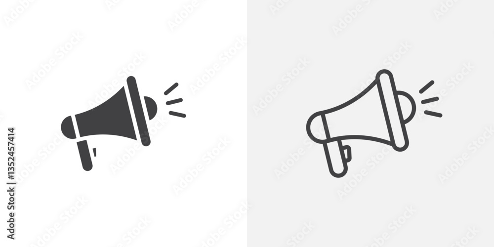 Megaphone vector icon symbol. illustration sign collection. Megaphone vector icon symbol. illustration sign collection.