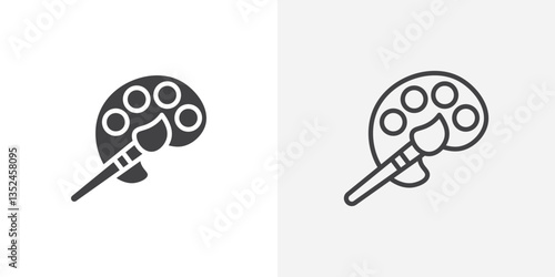 Palette vector icon symbol. illustration sign collection.