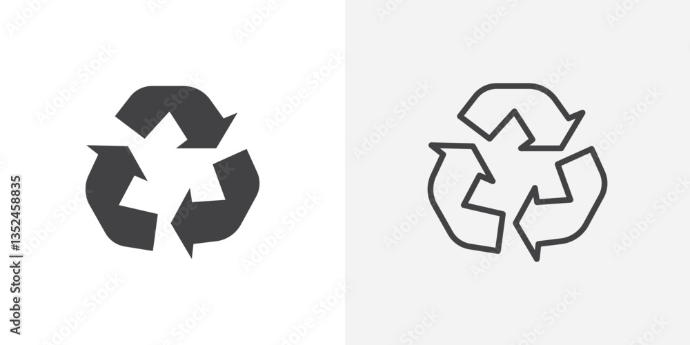 Recycle vector icon symbol. illustration sign collection. Recycle vector icon symbol. illustration sign collection.