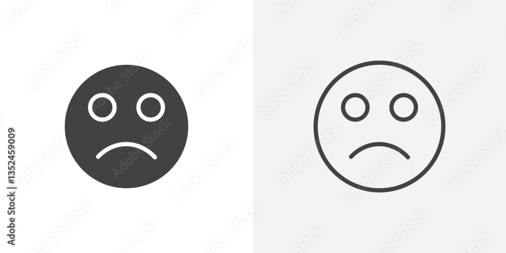 Sad vector icon symbol. illustration sign collection. Sad vector icon symbol. illustration sign collection.