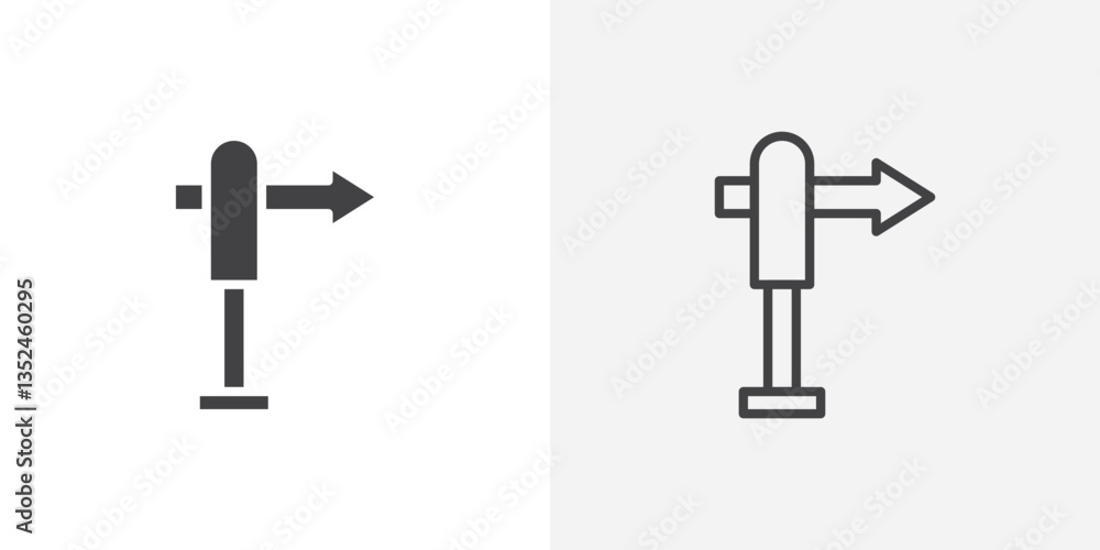 Fototapeta premium Veleta icon vector set in black flat and line stroke style