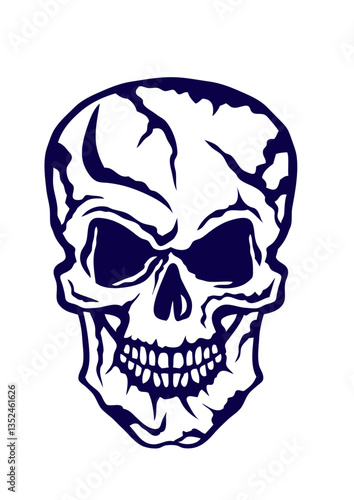 Tete de mort halloween crane dessin