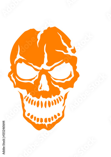 Tete de mort halloween crane dessin