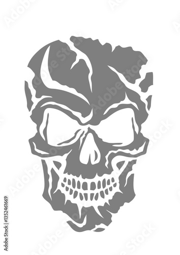 Tete de mort halloween crane dessin