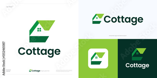 Letter C home logo icon design vector, Initial C house roofing symbol usable real estate, architect house repair, architecture, mortgage agent, building construction, residential, interior furniture.