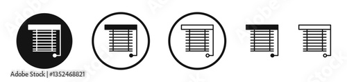 Blinds open icon set. vector icons for apps and website ui design