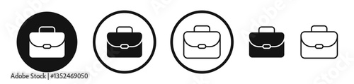 Briefcase vector icon symbol. illustration sign collection.