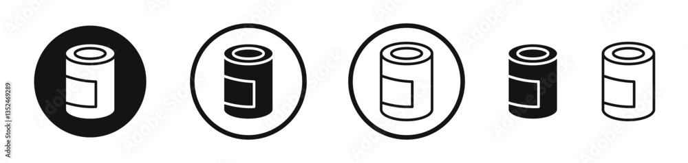 Canned food icon set. vector icons for apps and website ui design Canned food icon set. vector icons for apps and website ui design