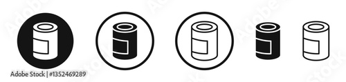 Canned food icon set. vector icons for apps and website ui design