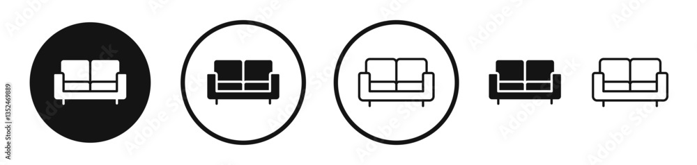 Couch icon set. vector icons for apps and website ui design Couch icon set. vector icons for apps and website ui design