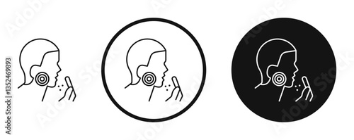 Cough icon set. vector icons for apps and website ui design