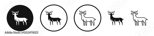 Deer icon set. vector icons for apps and website ui design