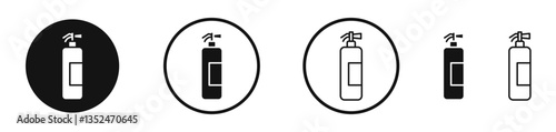 Fire extinguisher icon set. vector icons for apps and website ui design