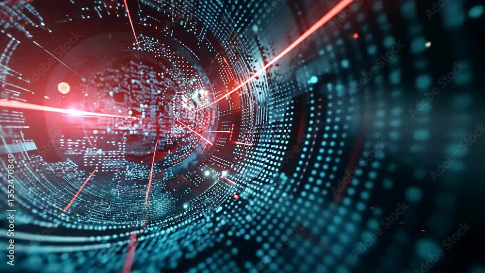 Datenfluss in digitalem Netzwerkvisual