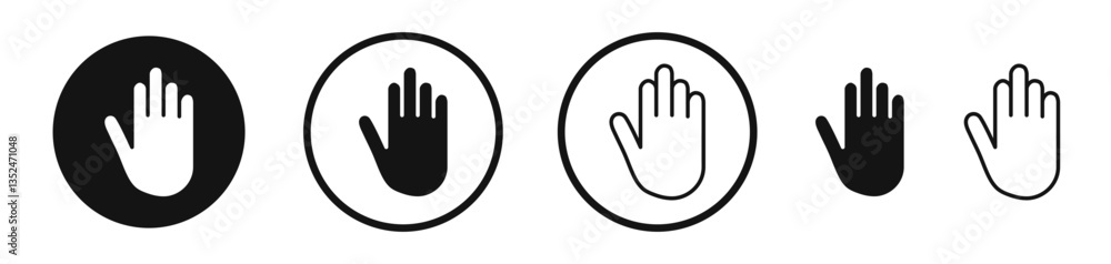 Hand icon set. vector icons for apps and website ui design Hand icon set. vector icons for apps and website ui design