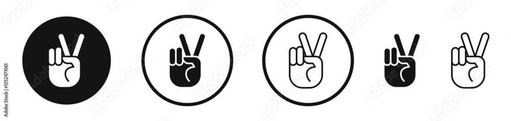 Hand scissors icon set. vector icons for apps and website ui design Hand scissors icon set. vector icons for apps and website ui design