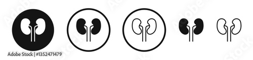 Kidneys icon set. vector icons for apps and website ui design