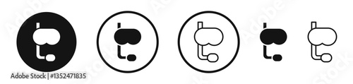 Mask snorkel icon set. vector icons for apps and website ui design