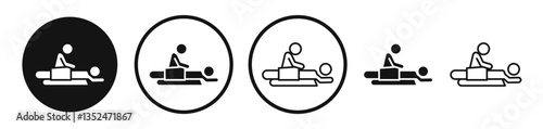 Massage icon set. vector icons for apps and website ui design