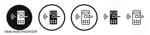 Nfc lock icon set. vector icons for apps and website ui design
