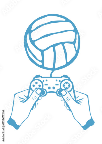 volleyball manette jeux main paddle joystick game