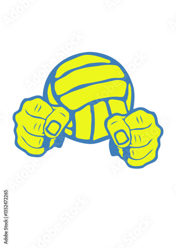 volleyball ballon poing fermer combatant guerrier