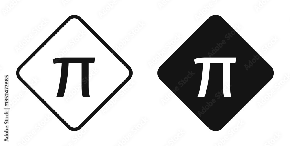 Pi icon set. vector icons for apps and website ui design Pi icon set. vector icons for apps and website ui design
