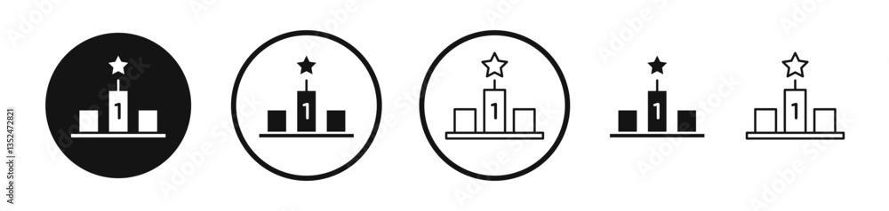 Podium star icon set. vector icons for apps and website ui design Podium star icon set. vector icons for apps and website ui design
