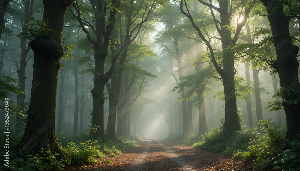 Obraz premium morning in the forest