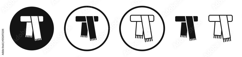 Scarf icon set. vector icons for apps and website ui design Scarf icon set. vector icons for apps and website ui design