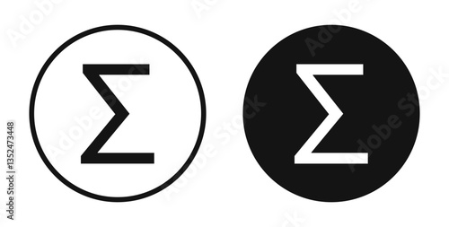 Sigma icon set. vector icons for apps and website ui design