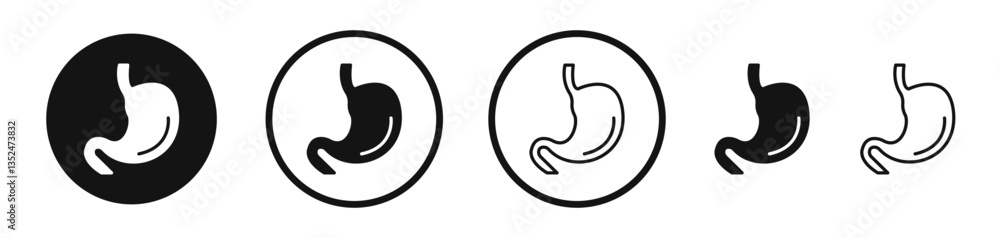 Stomach icon set. vector icons for apps and website ui design Stomach icon set. vector icons for apps and website ui design