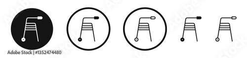 Walker icon set. vector icons for apps and website ui design