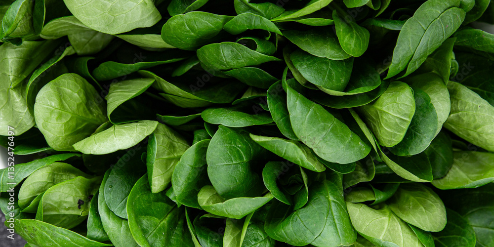 Fototapeta premium mung bean leaves salad green vegetables dish fresh delicious gourmet food background on table rustic food top view copy space keto and paleo diet vegetarian and vegan food