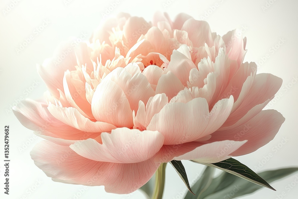 A stunning close-up of a soft pink peony with delicate petals, capturing the beauty and elegance of nature's blooms. A stunning close-up of a soft pink peony with delicate petals, capturing the beauty and elegance of nature's blooms.