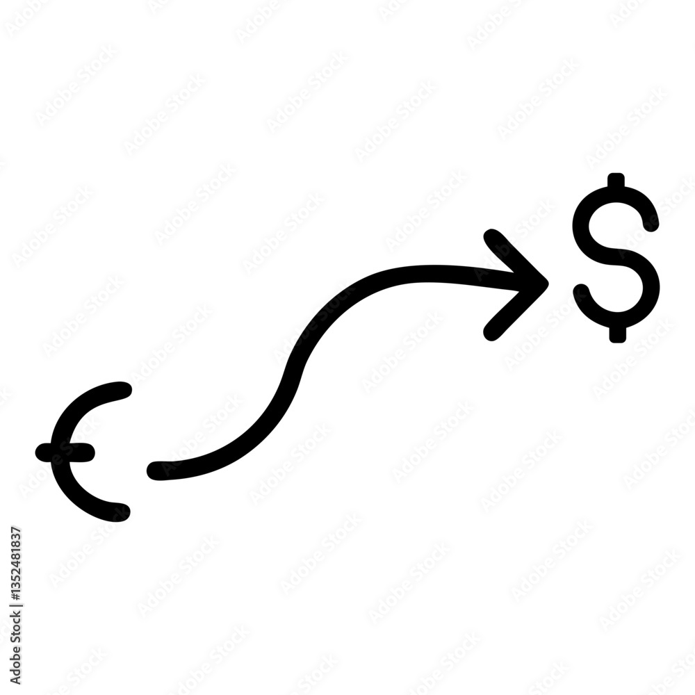 currency exchange icon with euro and dollar symbols - flat stroke icon for apps and websites
currency exchange icon with euro and dollar symbols - flat stroke icon for apps and websites