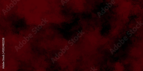 Abstract grunge red and black powder explosion cloud on black background. dark red smoke Like cloud wave effect on black. dark fire flame grunge texture background. toned fiery red sky. 
