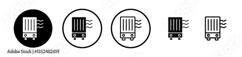 Air purifier icons symbol. Flat and line design style.