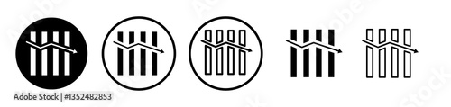 Attrition icons symbol. Flat and line design style.