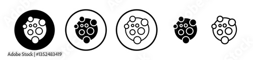 Cancer icons symbol. Flat and line design style.