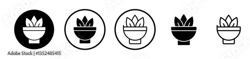 Herbal Medicine icons symbol. Flat and line design style.