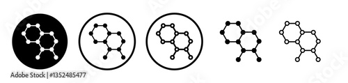 Hormones icons symbol. Flat and line design style.