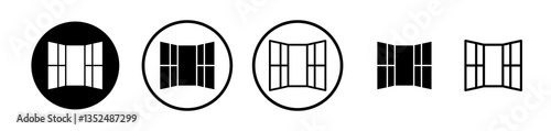 Prison icons symbol. Flat and line design style.