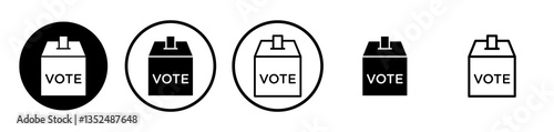 Referendum icons symbol. Flat and line design style.