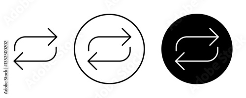 Arrows repeat vector icon symbol. illustration sign collection.