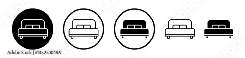Bed vector icon symbol. illustration sign collection.