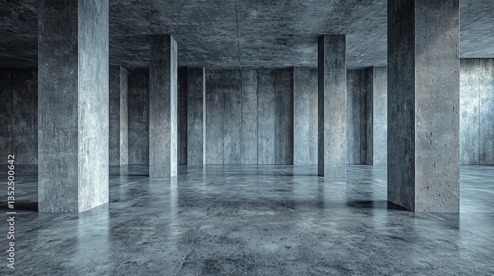 Obraz premium Modern Concrete Interior Architecture Design