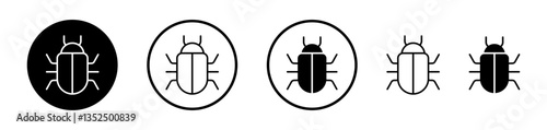 Bug vector icon symbol. illustration sign collection.