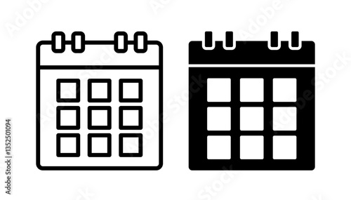 Calendar vector icon symbol. illustration sign collection.